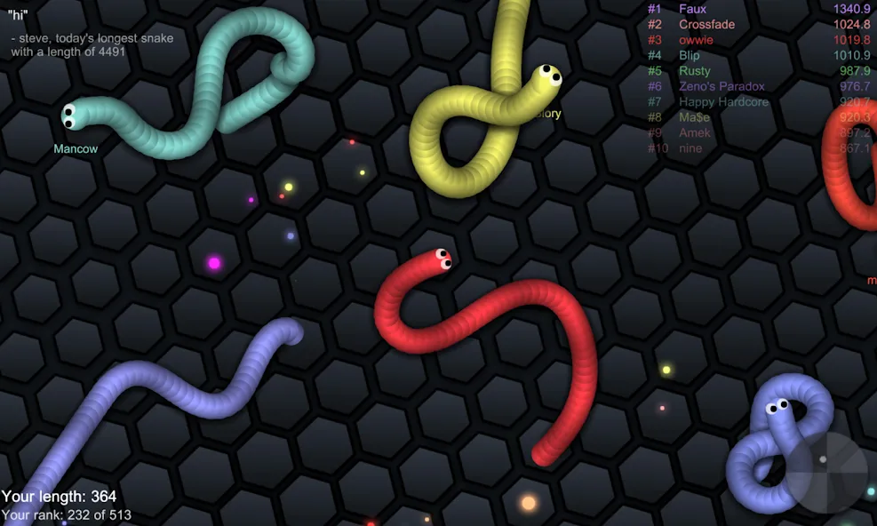 slither.io  [МОД Unlimited Money] Screenshot 3