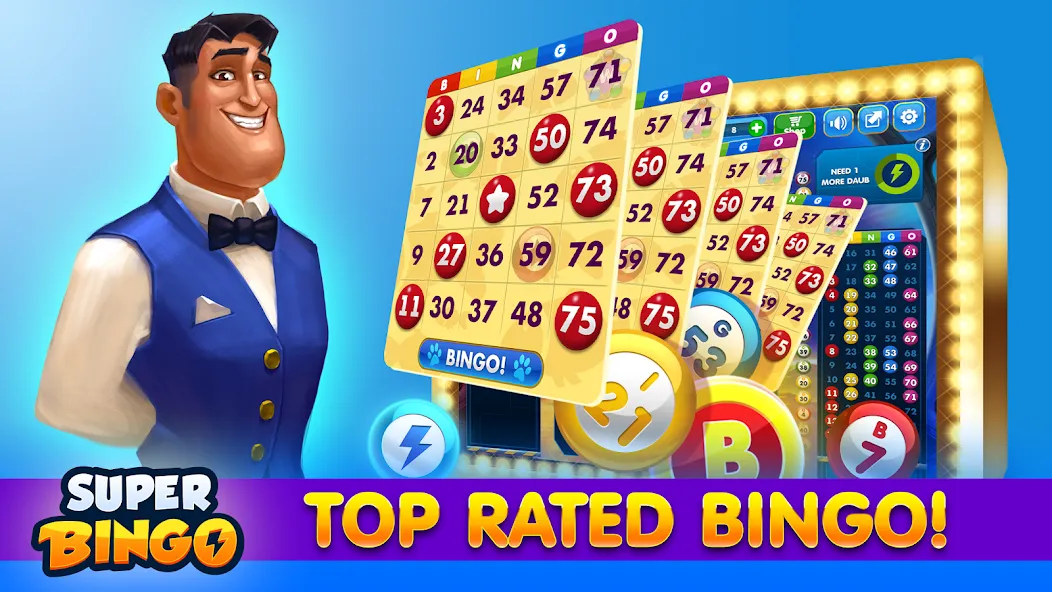 Super Bingo HD - Bingo Games (упер Бинго )  [МОД Много денег] Screenshot 1