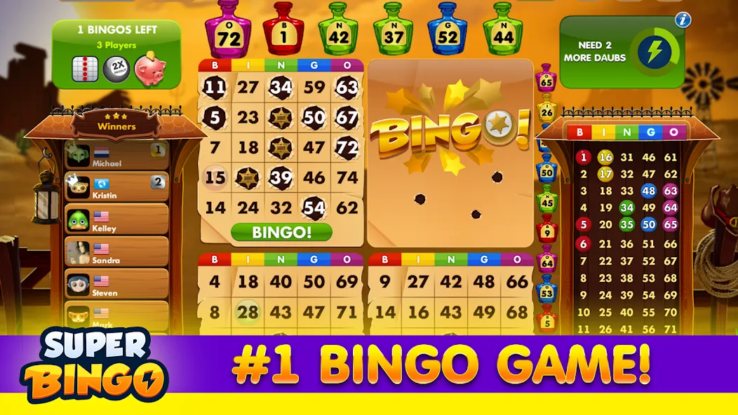 Super Bingo HD - Bingo Games (упер Бинго )  [МОД Много денег] Screenshot 4