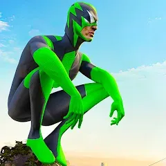 Взломанная Rope Frog Ninja Hero Car Vegas (Роуп Фрог Ниндзя Герой Кар Вегас)  [МОД Unlimited Money] - полная версия apk на Андроид