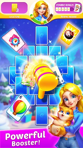 Solitaire Tripeaks Diary  [МОД Бесконечные монеты] Screenshot 5