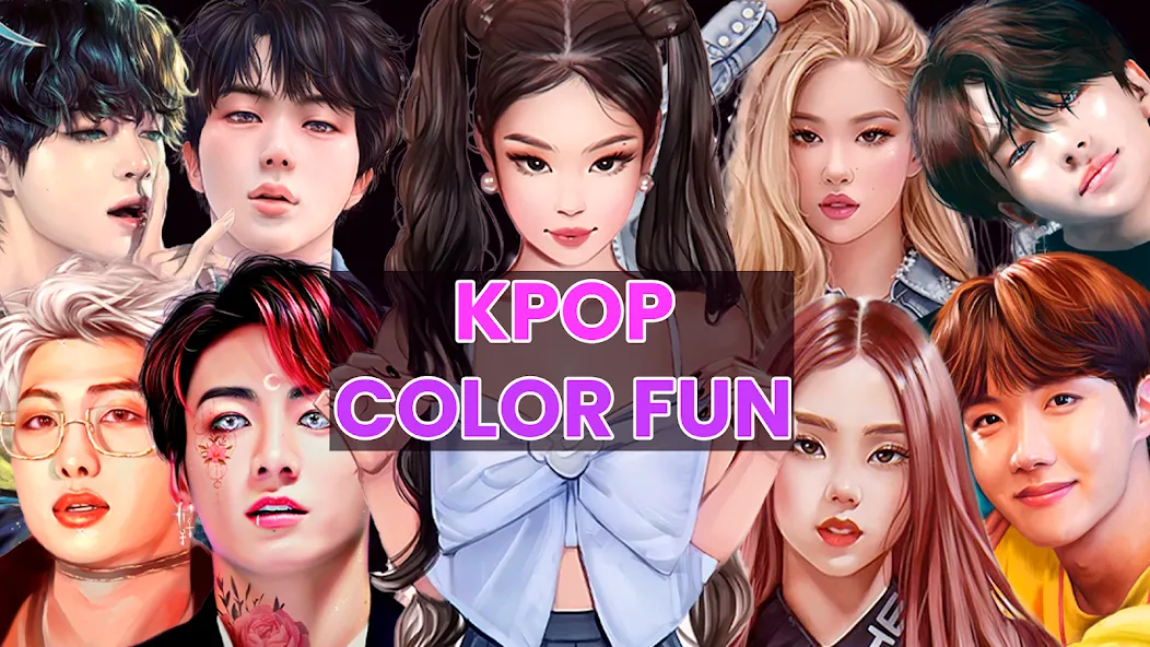 Kpop Paint by Numbers BT21  [МОД Unlocked] Screenshot 1