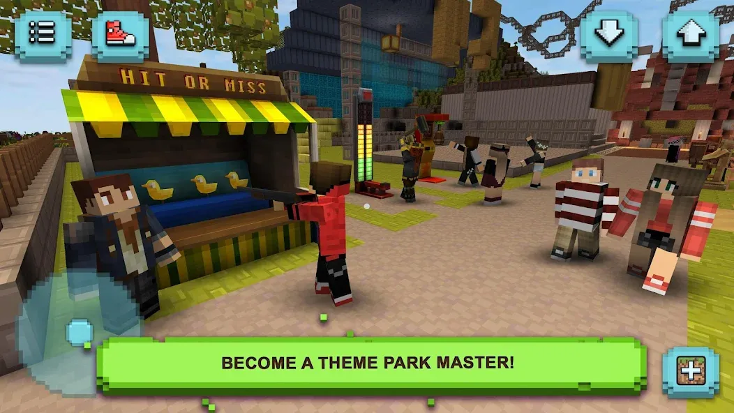 Theme Park Craft: Build & Ride  [МОД Unlocked] Screenshot 1