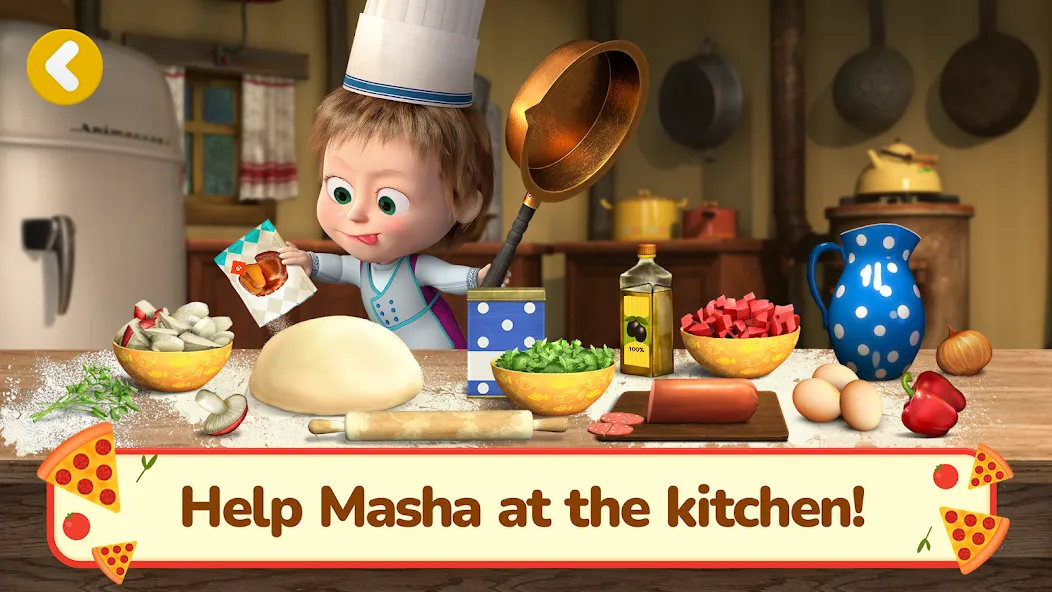 Masha and the Bear Pizza Maker  [МОД Бесконечные деньги] Screenshot 1