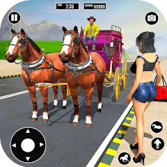 Взломанная Horse Cart Taxi Transport Game  [МОД Бесконечные деньги] - последняя версия apk на Андроид