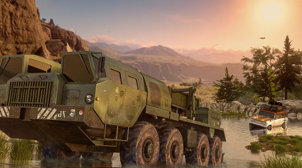 Offroad Mud Truck Driving Sim  [МОД Много денег] Screenshot 1