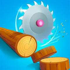 Взломанная Idle Cutter: Wood Slice (Айдл Катер)  [МОД Все открыто] - полная версия apk на Андроид