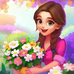 Скачать взломанную Dream Flower Dressup  [МОД Mega Pack] - стабильная версия apk на Андроид