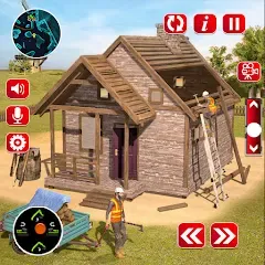Взломанная Wood House Construction Game  [МОД Mega Pack] - стабильная версия apk на Андроид