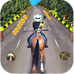 Скачать взломанную Cowboy Horse Run  [МОД Mega Pack] - последняя версия apk на Андроид