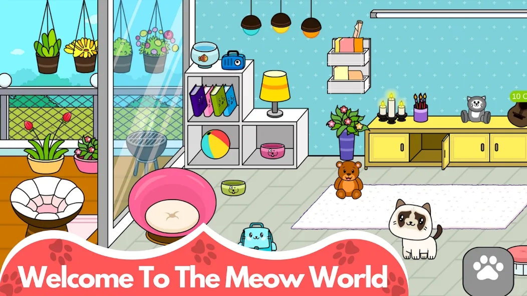 My Cat Town - Cute Kitty Games  [МОД Unlocked] Screenshot 1