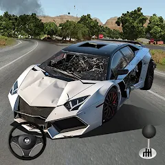 Взломанная Mega Car Crash Simulator (Мега Кар Краш Симулятор)  [МОД Unlimited Money] - стабильная версия apk на Андроид