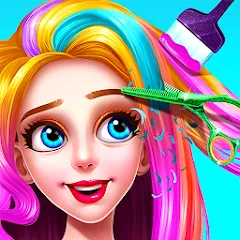 Взломанная Girls Hair Salon  [МОД Бесконечные деньги] - стабильная версия apk на Андроид