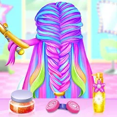 Скачать взлом Braided Hair Salon Girls Games  [МОД Бесконечные деньги] - полная версия apk на Андроид