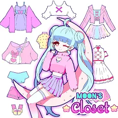 Скачать взломанную Moon's Closet dress up game  [МОД Unlocked] - последняя версия apk на Андроид