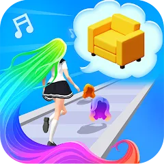 Скачать взлом Dancing Hair (Дансинг Хэр)  [МОД Много денег] - стабильная версия apk на Андроид