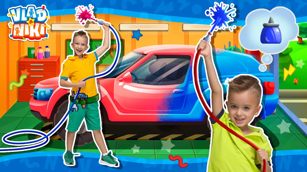 Vlad and Niki: Car Service  [МОД Unlimited Money] Screenshot 1