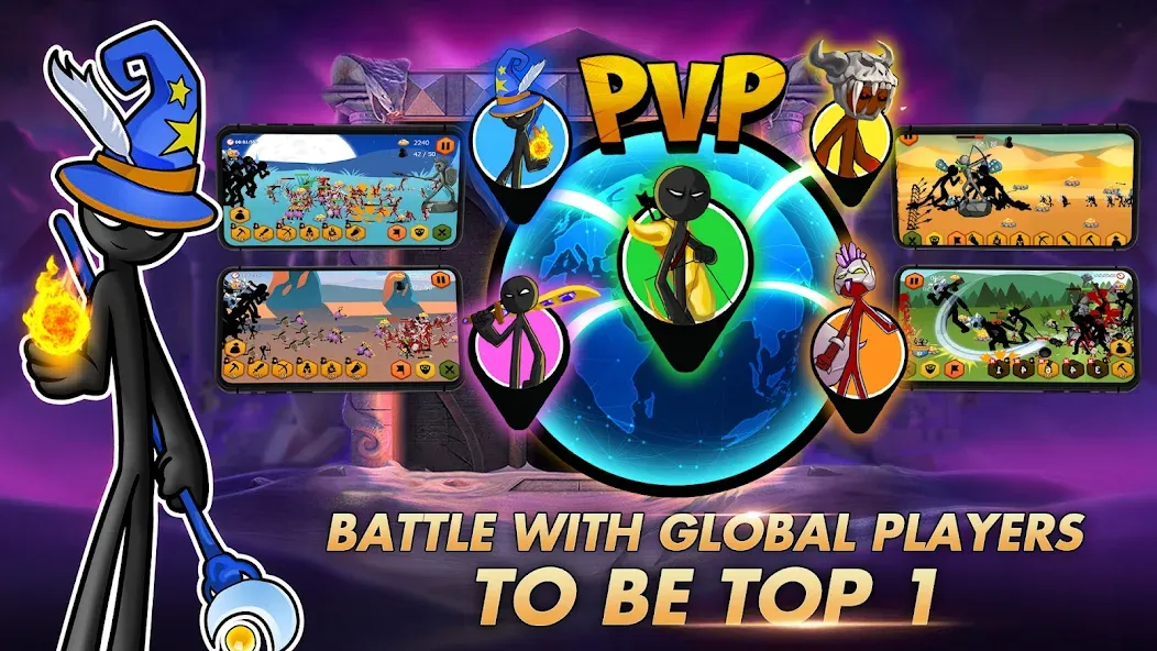 Stick Dynasty (Стритмен Баттл Уор)  [МОД Все открыто] Screenshot 5