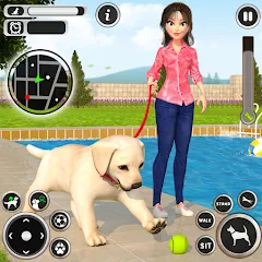 Взломанная Dog Simulator Pet Dog Games 3D  [МОД Все открыто] - полная версия apk на Андроид