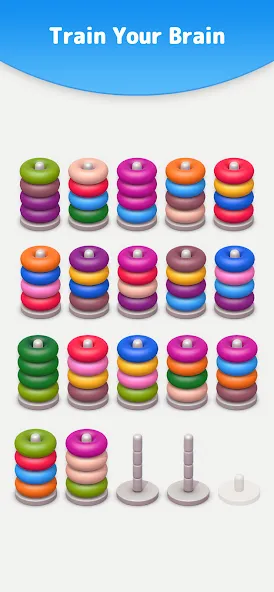 Color Sort 3D — Hoop Stack  [МОД Menu] Screenshot 5