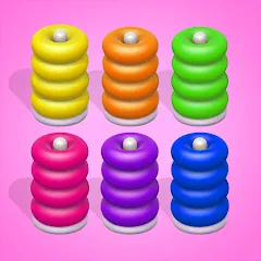 Скачать взлом Color Sort 3D — Hoop Stack  [МОД Menu] - стабильная версия apk на Андроид