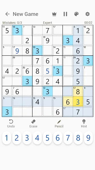 Killer Sudoku - Sudoku Puzzles  [МОД Unlimited Money] Screenshot 3