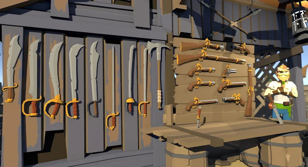 Pirate Polygon Caribbean Sea (Пиратская Полигон Карибское море)  [МОД Все открыто] Screenshot 3