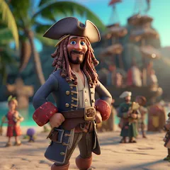 Скачать взломанную Pirate Polygon Caribbean Sea (Пиратская Полигон Карибское море)  [МОД Все открыто] - полная версия apk на Андроид