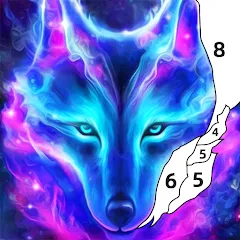 Взломанная Wolf Coloring Book Color Game (Вульф Колоринг Бук Колор Гейм)  [МОД Бесконечные деньги] - полная версия apk на Андроид